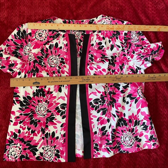 Dana Kay Plus size blazer women’s blazer floral print open front, 18W - Picture 4 of 13